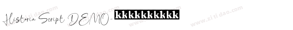 Historia Script DEMO字体转换